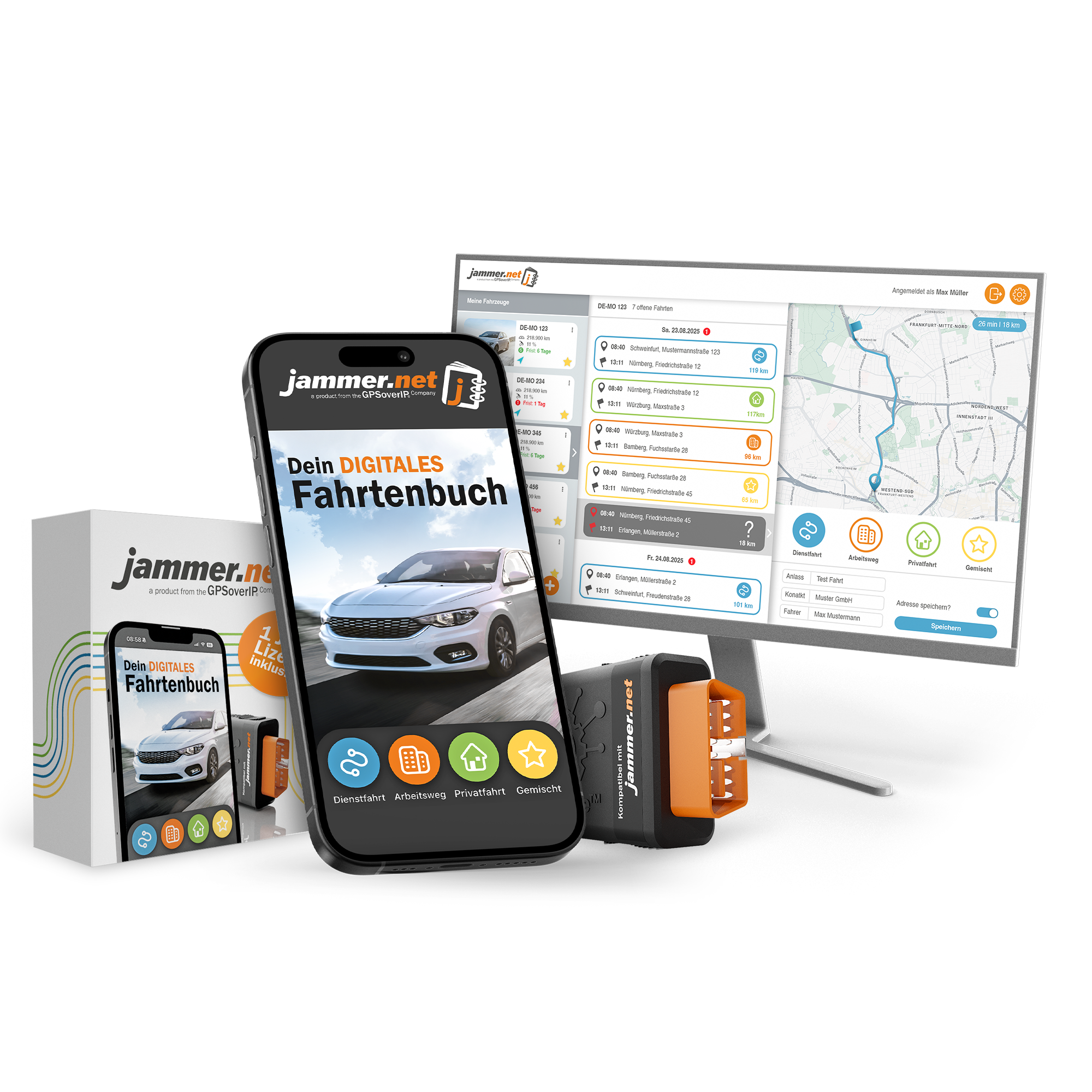 jammer.net - Das digitale Fahrtenbuch (Basispaket)