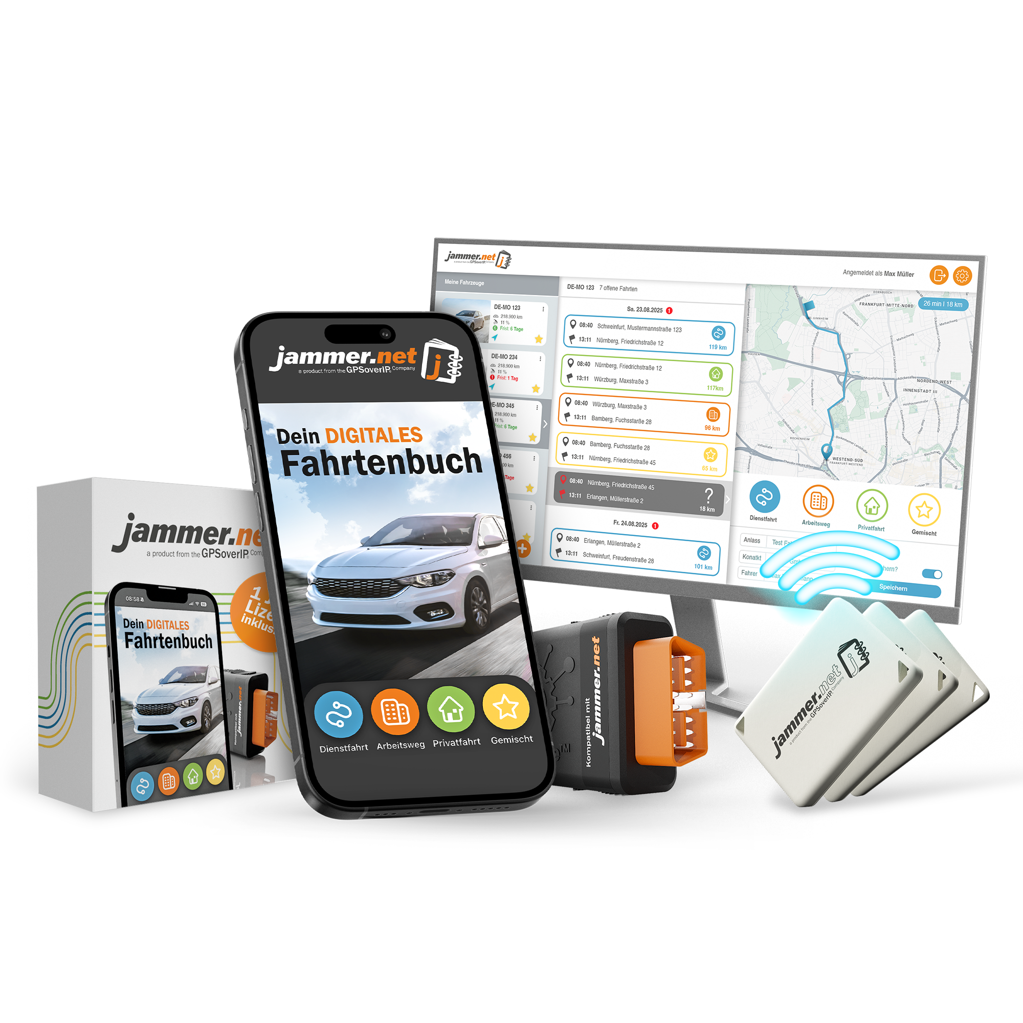 jammer.net - Das digitale Fahrtenbuch (Flexpaket)