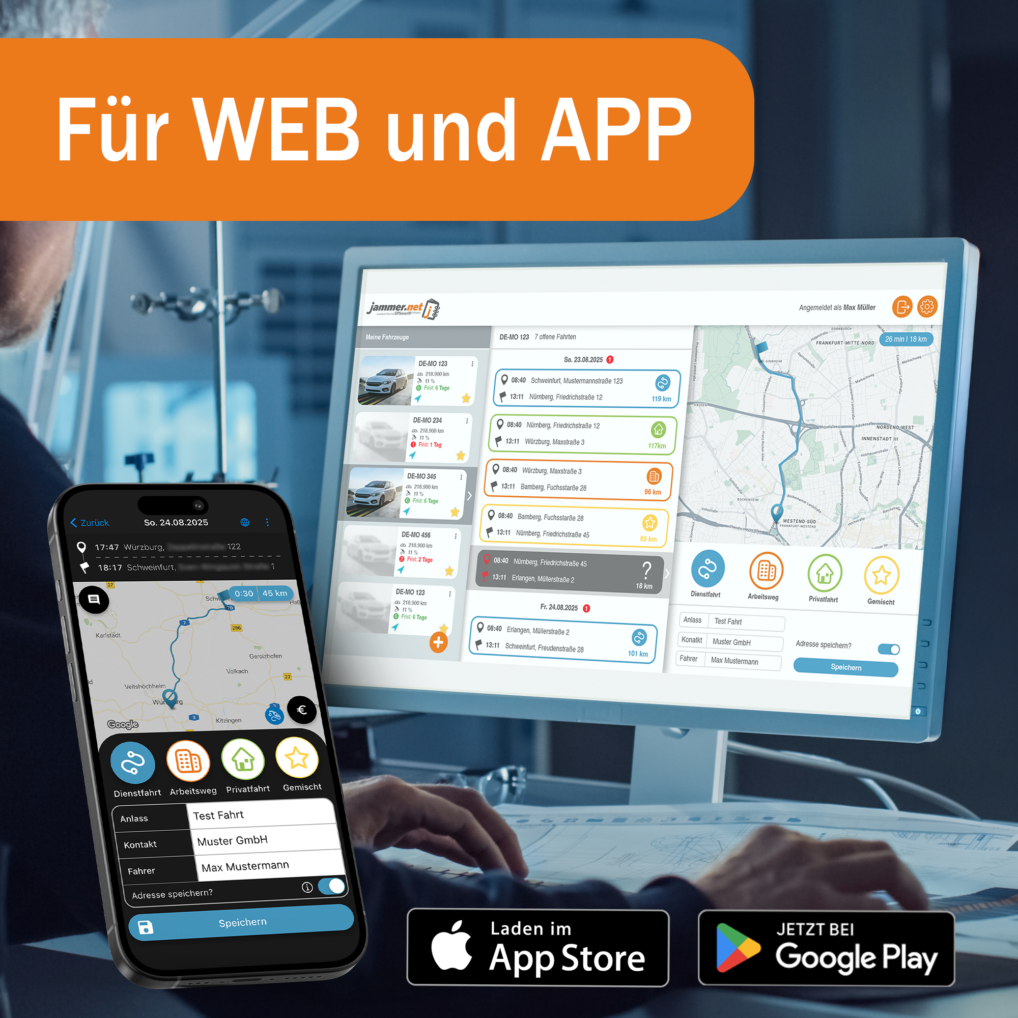 jammer.net - Das digitale Fahrtenbuch (Basispaket)